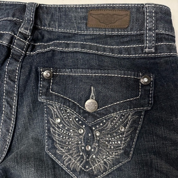 Harley Davidson Women’s Jeans sz 2 - Picture 2 of 4